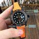 Clone Rolex Daytona Black Carbon Fiber Watch Orange Rubber Strap (2)_th.jpg